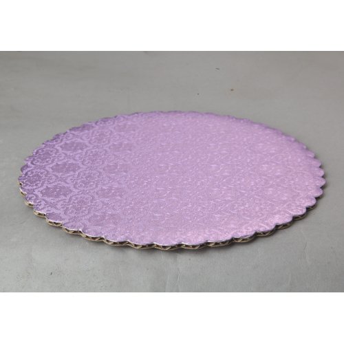 C-Flute Lilac Scalloped Cake Circles  - 12"