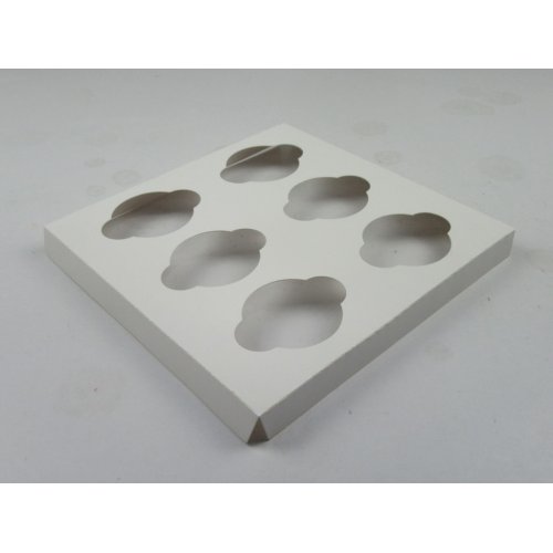 10X10 Cupcake Insert White  - 6 Reg Cup