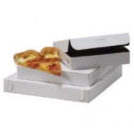 2" Kraft/Kraft E-Flute Detroit Style Pizza Box - 14" x 10"