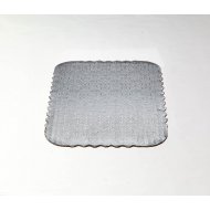 Single Wall Silver Scalloped Cake Pads - 1/2 sheet