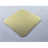 Square C-Flute Gold Scalloped Pads - 10"