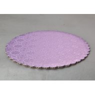 C-Flute Lilac Scalloped Cake Circles  - 12"