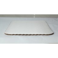 D/W White Scalloped Cake Pads - 1/2 sheet