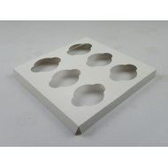 10X10 Cupcake Insert White  - 6 Reg Cup